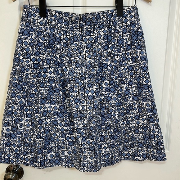 BCBGMaxAzria Blue and White A-Line Skater Skirt - Picture 3 of 9